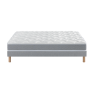 Ensemble Matelas Douces Nuits Remory 667 ressorts ensachés + 2 cm Viscoélastique + Sommier Base Ferme