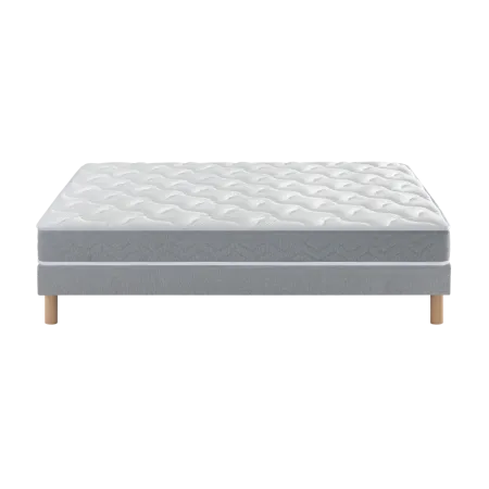 Ensemble Matelas Douces Nuits Remory 667 ressorts ensachés + 2 cm Viscoélastique + Sommier Base Morpho