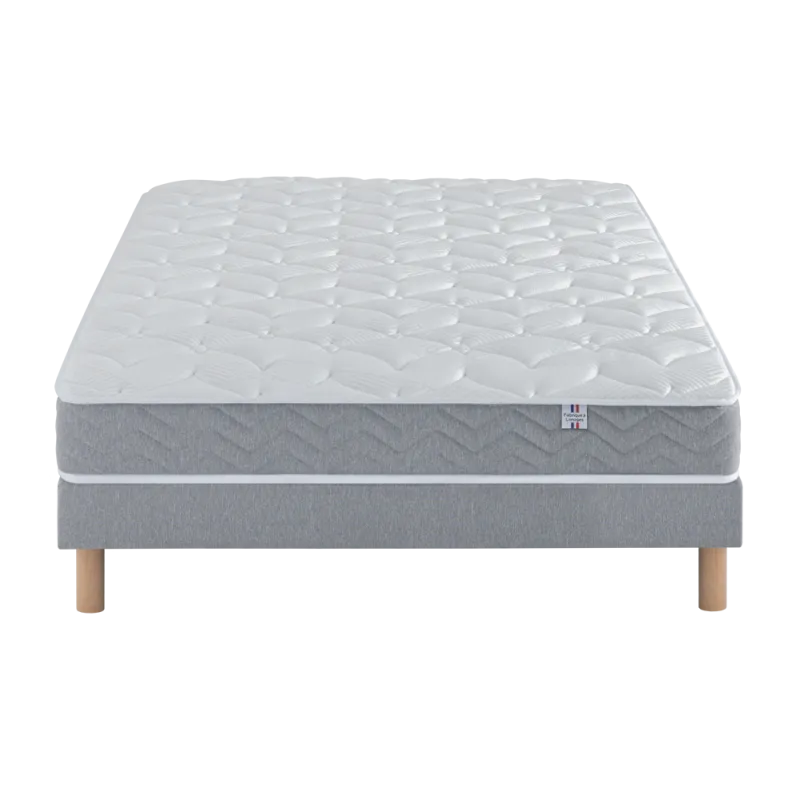 Ensemble Matelas Douces Nuits Cicareve - 667 ressorts ensachés + Sommier Base Morpho