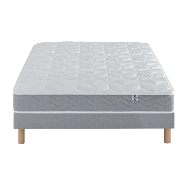 Ensemble Matelas Douces Nuits Cicareve - 667 ressorts ensachés + Sommier Base Morpho