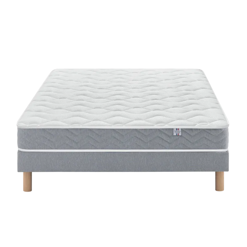 Ensemble Matelas Douces Nuits Aline 598 Ressorts ensachés + Sommier Base Morpho