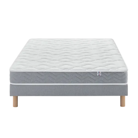 Ensemble Matelas Douces Nuits Aline 598 Ressorts ensachés + Sommier Base Morpho