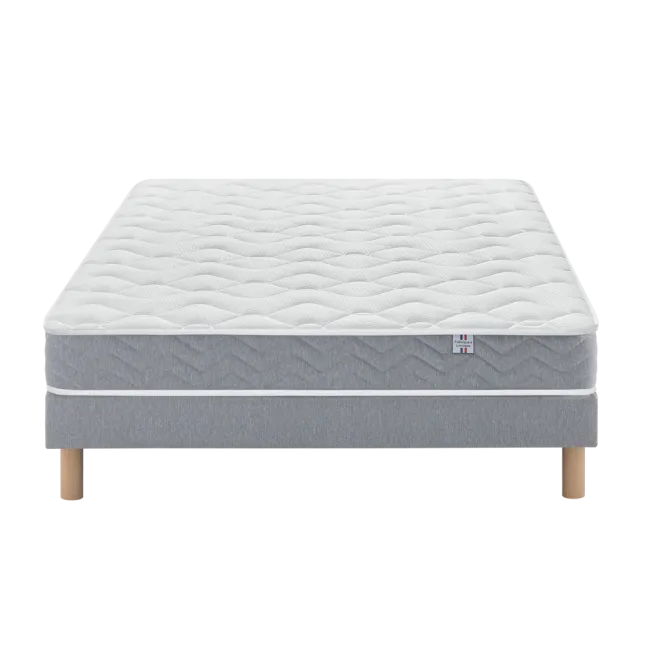 Ensemble Matelas Douces Nuits Aline 598 Ressorts ensachés + Sommier Base Morpho