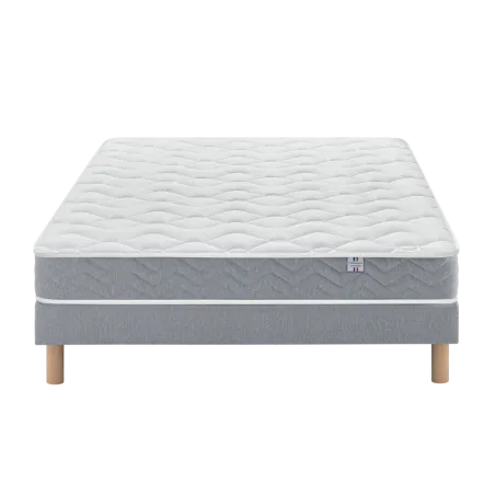 Ensemble Matelas Douces Nuits Aline 598 Ressorts ensachés + Sommier Base Morpho