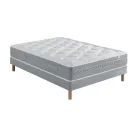 Ensemble Matelas Douces Nuits Mary Mousse HR 55kg/m3 + Sommier Base Ferme