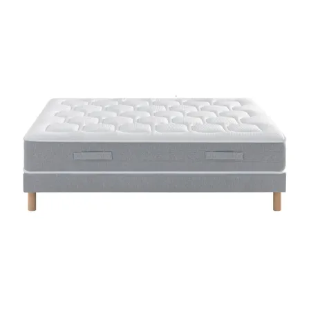 Ensemble Matelas Douces Nuits Mary Mousse HR 55kg/m3 + Sommier Base Ferme