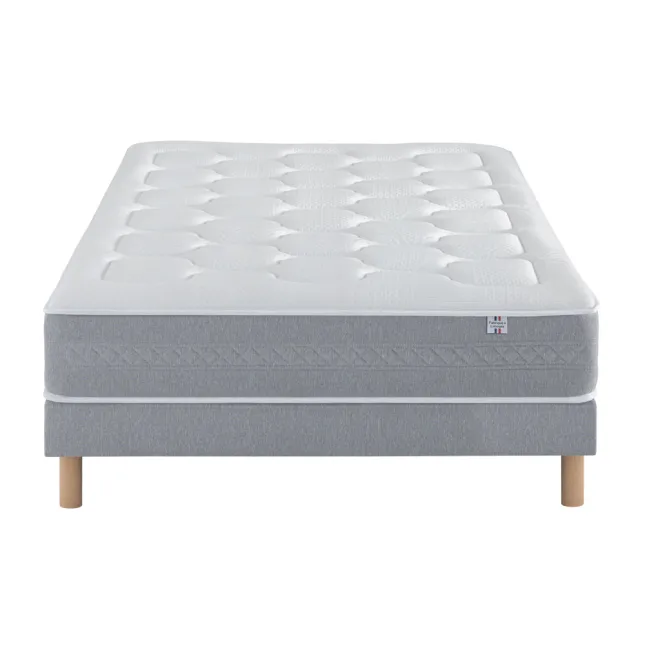 Ensemble Matelas Douces Nuits Mary Mousse HR 55kg/m3 + Sommier Base Morpho