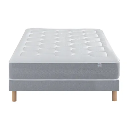 Ensemble Matelas Douces Nuits Mary Mousse HR 55kg/m3 + Sommier Base Morpho