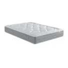 Ensemble Matelas Douces Nuits Mirage Mousse HR 35kg/m3 + Viscoélastique + Sommier Base Ferme