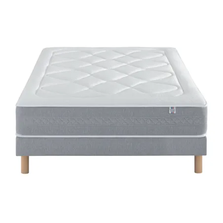 Ensemble Matelas Douces Nuits Mirage Mousse HR 35kg/m3 + Viscoélastique + Sommier Morpho