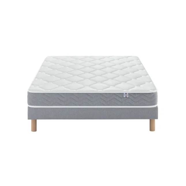 Ensemble Matelas Douces Nuits Morpheo Mousse HR 42g/m3 + Sommier Base Ferme