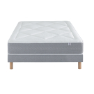 Ensemble Matelas Douces Nuits Riviera 744 ressorts ensachés + 4 cm Viscoélastique + Sommier Base Ferme