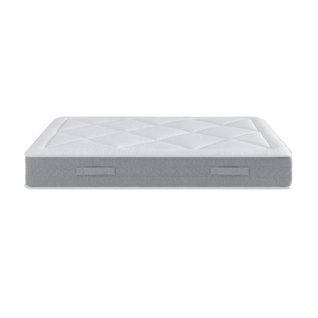 Ensemble Matelas Douces Nuits Riviera 744 ressorts ensachés + 4 cm Viscoélastique + Sommier Base Ferme