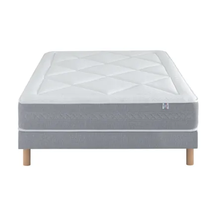 Ensemble Matelas Douces Nuits Riviera 744 ressorts ensachés + 4 cm Viscoélastique + Sommier Base Morpho