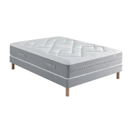 Ensemble Matelas Douces Nuits Révance 744 ressorts ensachés + Sommier Base Morpho